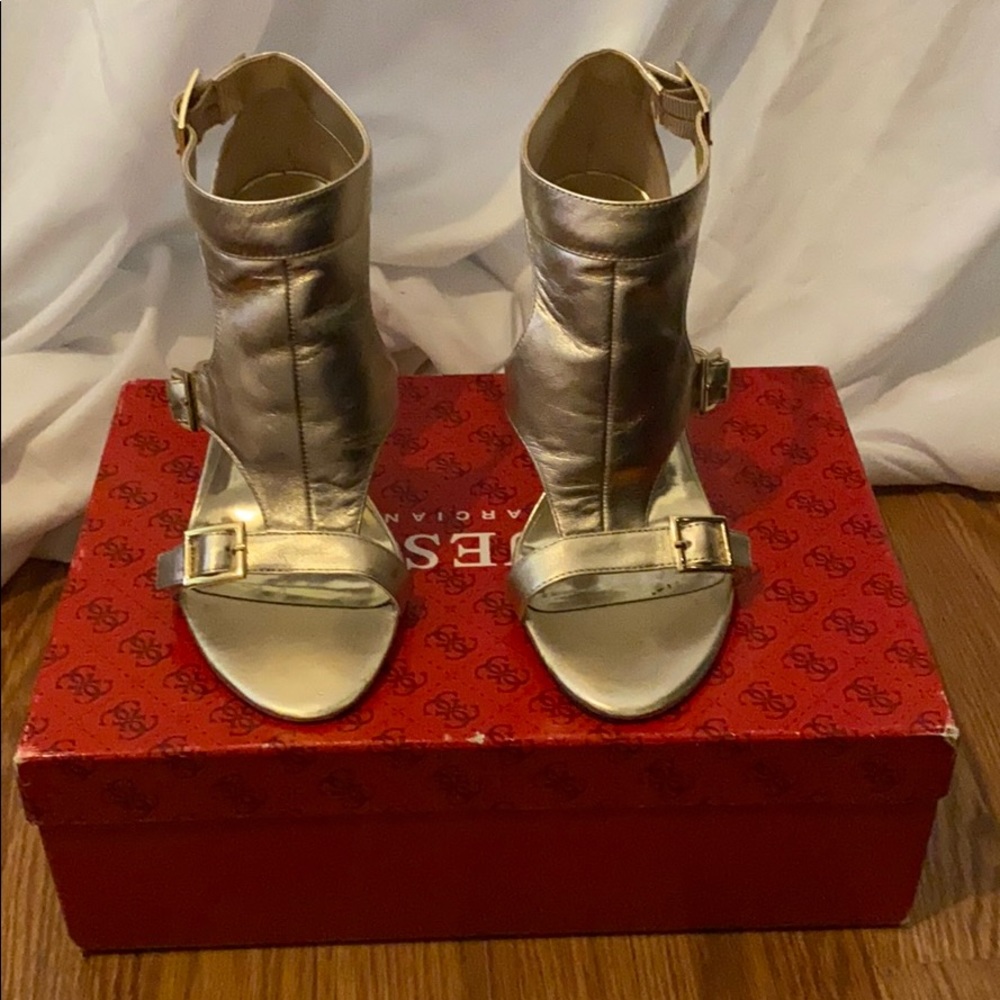 Guess gold high heel